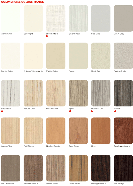 Formica Colour Swatches :: Experienced Office Furniture