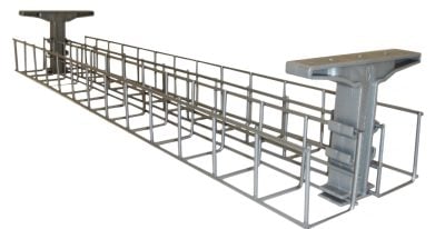 WIRE GRID BASKET BACK TO BACK SINGLE TIER