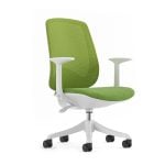 WHITE FRAME with GREEN MESH AND FABRIC +$10.00