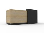 NATURAL OAK AND BLACK