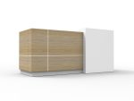 NATURAL OAK AND WHITE